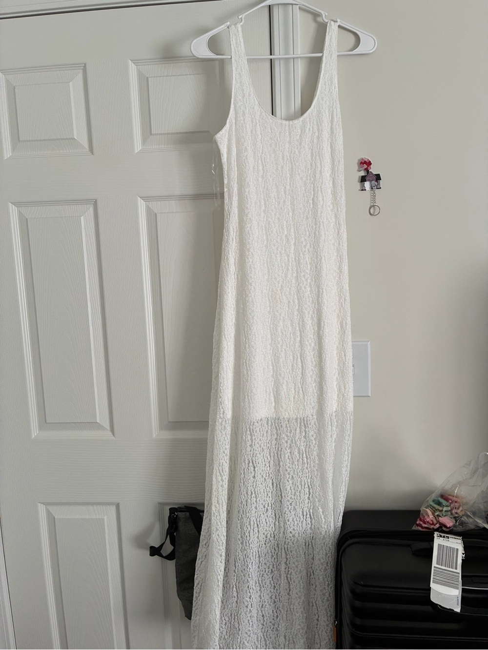 Target White Lace Maxi Tank Dress